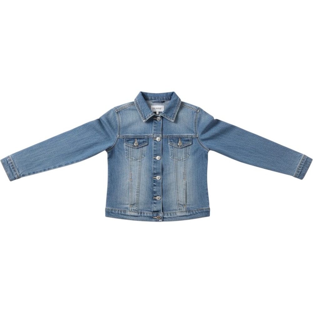 Beta House Womens Medium Wash Denim Trucker Jacket Stretch Blue Size M Y901J